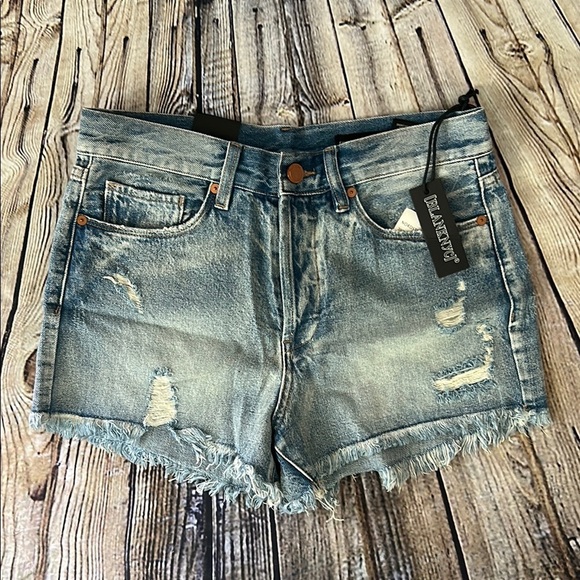 Blank NYC Pants - BlankNYC Distressed Denim Jean Shorts